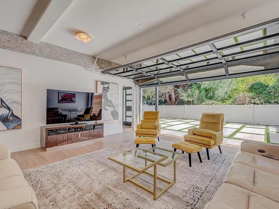 Open living room with natural light at a California treatment home